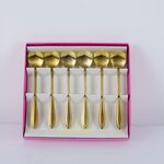 Conjunto de colheres de chá dourado de 6 Peças