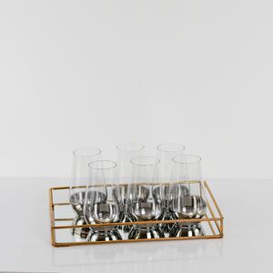 Conjunto De Copo Para Água Degradê Cromado 6 Pcs
