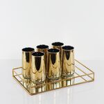 Conjunto De Copo Para Água Dourado 6 Pcs