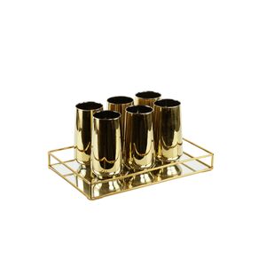 Conjunto De Copo Para Água Dourado 6 Pcs