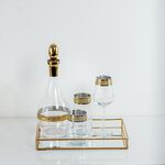Conjunto de jarra e Taça Luxuoso 19 Peças Dourado