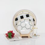 Conjunto De Louça Branco/Preto Para 12 Pessoas 73 Pcs
