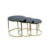 Conjunto De Mesa Lateral 3 Pcs