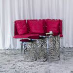 Conjunto De Mesa Lateral Prata 3 Pcs