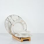 Conjunto De Refeição Branco 24 Peças Para 6 Pessoas