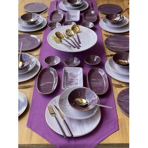 Conjunto De Refeição Mármore 6 Pessoas 60 Pcs