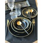 Conjunto De Refeição Preto 24 Peças Para 6 Pessoas