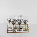 Conjunto De Taças De Vinho Degradê Cromado 6 Pcs