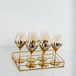 Conjunto De Taças De Vinho Degradê Dourado 6 Pcs