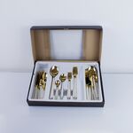 Conjunto de talheres branco de inox 42 Pcs