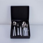Conjunto De Talheres Branco Inox De 42 Pcs