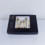 Conjunto de talheres dorados de inox 42 Pcs