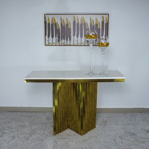 Consola para sala e escritório em dourado 120*40cm