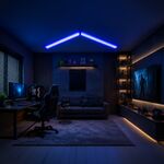 Decoração Com Tubo Led  21,12W AC100-240V 658mm*2047mm AZUL-AVIDA