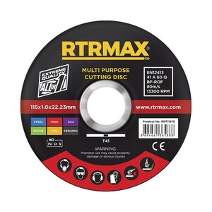 Disco Corte Multi Material-(115*1,0*22мм)10 Pcs-Rtrmax