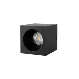 DOWNLIGHT SALIENTE QUAD,7W LED 3EM1 Φ9*9*10CM PRETO-CUBIX-F