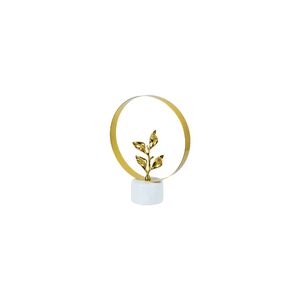 Escultura De Planta Decorativo Dourado