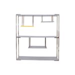 Estante Prata Inox Vidro Temperado