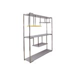 Estante Prata Inox Vidro Temperado