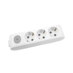 EXTENSÃO-3 TOMADAS-COM INTERRUPTOR SEM CABO-Branco-MULTI-LET