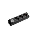 EXTENSÃO-3 TOMADAS-COM INTERRUPTOR SEM CABO-Preto-MULTI-LET