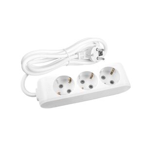 EXTENSÃO 3Mt-3 TOMADAS-COM INTERRUPTOR-Branco-MULTI-LET