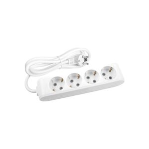 EXTENSÃO 3Mt-4 TOMADAS-COM INTERRUPTOR-Branco-MULTI-LET