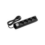 EXTENSÃO 3Mt-4 TOMADAS-COM INTERRUPTOR-Preto-MULTI-LET
