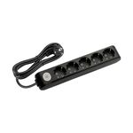 EXTENSÃO 3Mt-5 TOMADAS-COM INTERRUPTO-RPreto-MULTI-LET