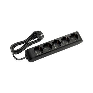 EXTENSÃO 3Mt-5 TOMADAS-SEM INTERRUPTOR-Preto-MULTI-LET