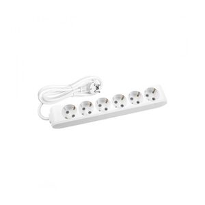 EXTENSÃO 3Mt-6 TOMADAS-SEM INTERRUPTOR-Branco-MULTI-LET