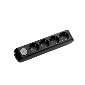 EXTENSÃO-4 TOMADAS-COM INTERRUPTOR SEM CABO-Preto-MULTI-LET