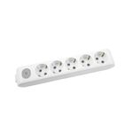 EXTENSÃO-5 TOMADAS-COM INTERRUPTOR SEM CABO–Branco-MULTI-LET