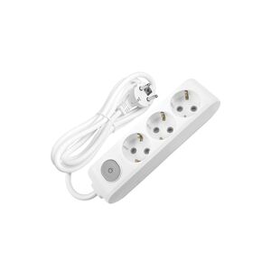 EXTENSÃO 5Mt-3 TOMADAS-COM INTERRUPTOR-Branco-MULTI-LET