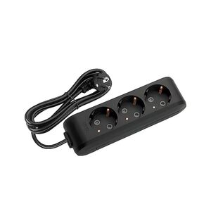 EXTENSÃO 5Mt-3 TOMADAS-SEM INTERRUPTOR-Preto-MULTI-LET