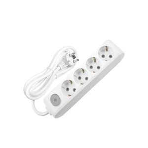 EXTENSÃO 5Mt-4 TOMADAS-COM INTERRUPTOR-Branco-MULTI-LET