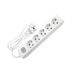 EXTENSÃO 5Mt-5 TOMADAS-COM INTERRUPTOR-Branco-MULTI-LET