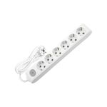 EXTENSÃO 5Mt-6 TOMADAS-COM INTERRUPTOR-Branco-MULTI-LET