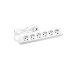 EXTENSÃO 5Mt-6 TOMADAS-SEM INTERRUPTOR-Branco-MULTI-LET
