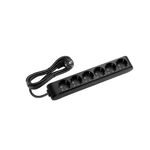 EXTENSÃO 5Mt-6 TOMADAS-SEM INTERRUPTOR-Preto-MULTI-LET