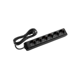 EXTENSÃO 5Mt-6 TOMADAS-SEM INTERRUPTOR-Preto-MULTI-LET