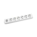 EXTENSÃO-6 TOMADAS-COM INTERRUPTOR SEM CABO-Branco-MULTI-LET