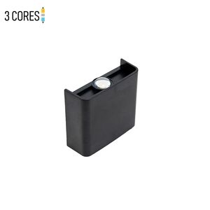 FOCO DUPLO 1*2W-3EM1-IP65-PRETO-BINO