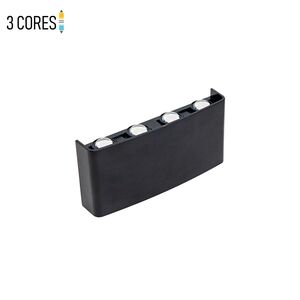 FOCO DUPLO 4*8W-3EM1-IP65-PRETO-BINO