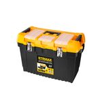 JUMBO METAL GRIPPED PLASTIC TOOL BOX 16″