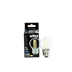 LAMPADA LED DE FILAMENTO G45 4W SMD E27 64K LEDISONE