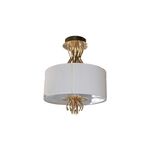 Luminária Branco Para Sala/Quarto E27 3x 60w