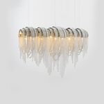 Luminária Com Enfeites Prateado Para Sala/Escritório 7x Gu9