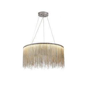 Luminária Com Enfeites Prateado Para Sala/Escritório Led