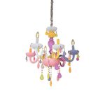 Luminária De Cristal 5x Colorido Para Quarto/Sala E14 Max.40w